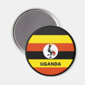 Qualitätsflagge Uganda Roundel Magnet (Vorderseite/Rückseite)