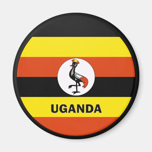 Qualitätsflagge Uganda Roundel Magnet (Vorne)