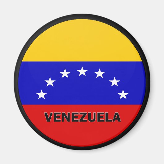 Qualitätsflagge Venezuela Roundel Magnet (Vorne)
