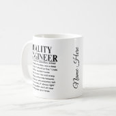 Qualitätsingenieur Kaffeetasse (Vorderseite Links)