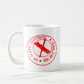 Qualitätskontrolle-Ausschuss Kaffeetasse (Links)