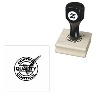 Qualitätskontrollkreis-Form-Jet-Schwarze-Tinte-Hol Gummistempel