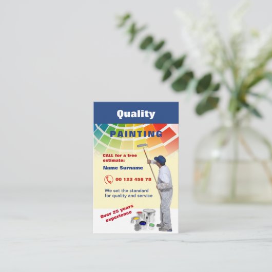 Qualitätsmalerei Visitenkarte (Stehend Vorderseite)