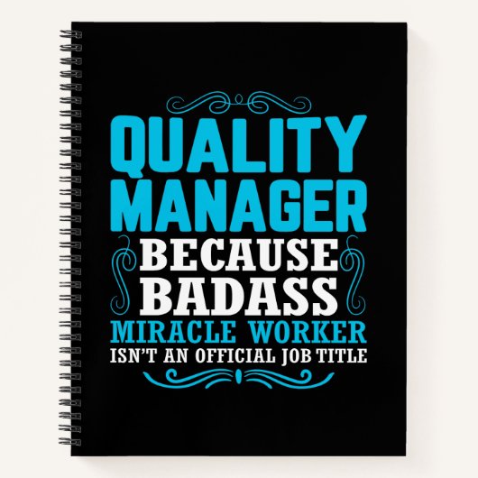 Qualitätsmanager, Funny Quality Manager Zitat Notizblock (Vorderseite)