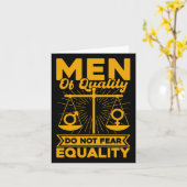 Qualitätsmänner fürchten sich nicht vor Gleichheit Karte (Gelbe Blume)