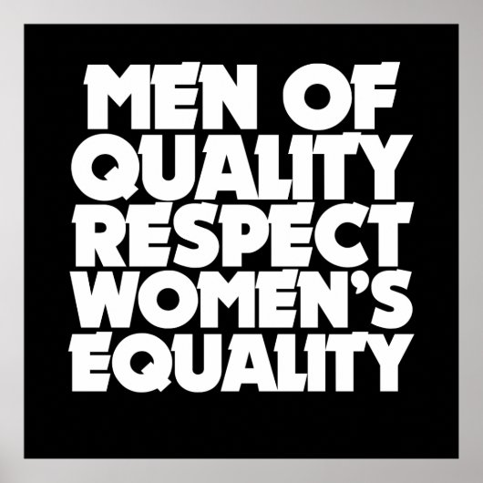 Qualitätsmänner respektieren die Gleichstellung vo Poster (Vorne)