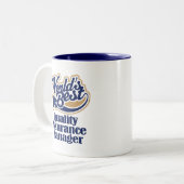 Qualitätssicherungs-Manager-Geschenk Zweifarbige Tasse (Vorderseite Links)