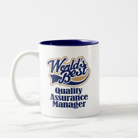 Qualitätssicherungs-Manager-Geschenk Zweifarbige Tasse (Links)
