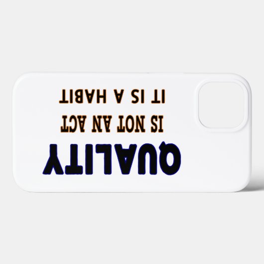 Qualitätstitel, Qualität ist kein Akt, sondern Gew Case-Mate iPhone Hülle (Rückseite (Horizontal))