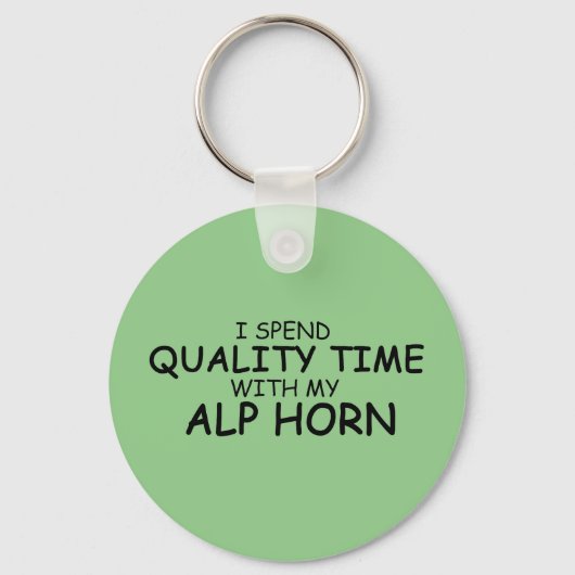 Qualitätszeit Alp Horn Schlüsselanhänger (Vorderseite)