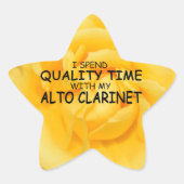 Qualitätszeit Alto Klarinettensternaufkleber Stern-Aufkleber (Vorderseite)
