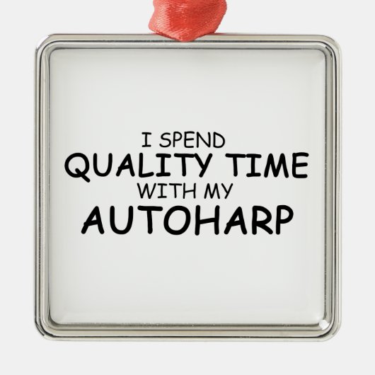 Qualitätszeit Autoharp Ornament Aus Metall (Vorne)