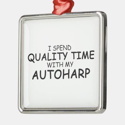 Qualitätszeit Autoharp Ornament Aus Metall (Links)