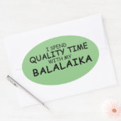 Qualitätszeit Balalaika Oval Aufkleber (Umschlag)
