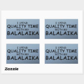 Qualitätszeit Balalaika rechteckige Aufkleber (Blatt)