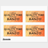 Qualitätszeit Banjo Rechteckaufkleber Rechteckiger Aufkleber (Blatt)