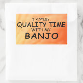 Qualitätszeit Banjo Rechteckaufkleber Rechteckiger Aufkleber (Tasche)