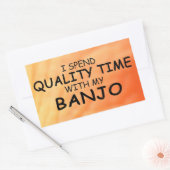 Qualitätszeit Banjo Rechteckaufkleber Rechteckiger Aufkleber (Umschlag)