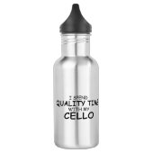 Qualitätszeit Cello Edelstahlflasche (Links)
