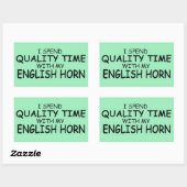 Qualitätszeit Englisch Horn Rechteckkantsticker Rechteckiger Aufkleber (Blatt)