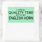 Qualitätszeit Englisch Horn Rechteckkantsticker Rechteckiger Aufkleber (Tasche)