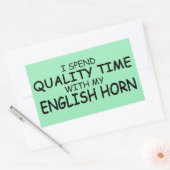 Qualitätszeit Englisch Horn Rechteckkantsticker Rechteckiger Aufkleber (Umschlag)
