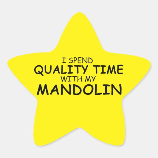 Qualitätszeit Mandolin Star Sticker (Vorderseite)