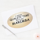 Qualitätszeit Marimba Oval Aufkleber (Umschlag)