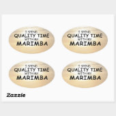 Qualitätszeit Marimba Oval Aufkleber (Blatt)