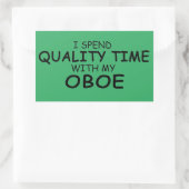 Qualitätszeit Oboe Rechteckaufkleber Rechteckiger Aufkleber (Tasche)