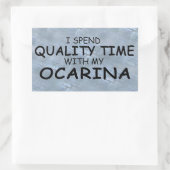 Qualitätszeit Ocarina Rechteckige Aufkleber (Tasche)