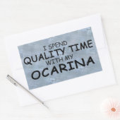 Qualitätszeit Ocarina Rechteckige Aufkleber (Umschlag)