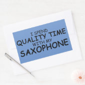 Qualitätszeit Saxophon rechteckige Aufkleber (Umschlag)