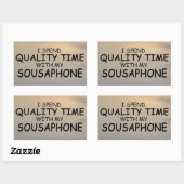 Qualitätszeit Sousaphon Rechteckkantaufkleber Rechteckiger Aufkleber (Blatt)