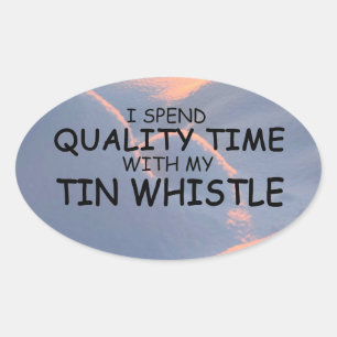 Qualitätszeit Tin Pfeife Oval Aufkleber