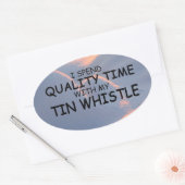 Qualitätszeit Tin Pfeife Oval Aufkleber (Umschlag)