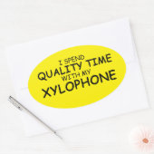Qualitätszeit Xylophon Oval Aufkleber (Umschlag)
