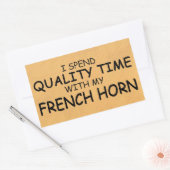 Qualitätszeitaufkleber für das französische Horn Rechteckiger Aufkleber (Umschlag)