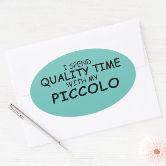 Qualitätszeitaufkleber Piccolo Oval Ovaler Aufkleber (Umschlag)