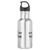 Qualitätszeitband Edelstahlflasche (Rückseite)