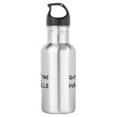 Qualitätszeitklappen Edelstahlflasche (Rückseite)