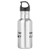 Qualitätszeitklarheit Edelstahlflasche (Rückseite)