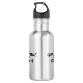 Qualitätszeitorgan Edelstahlflasche (Rückseite)