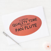 Qualitätszeitpantolflötenetikett Ovaler Aufkleber (Umschlag)