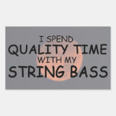 Qualitätszeitstring Bass Rechteckaufkleber Rechteckiger Aufkleber (Vorderseite)
