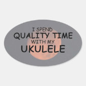 Qualitätszeitukulele Oval Sticker (Vorderseite)