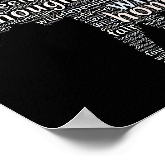 Qualities of an Elephant Word Cloud Poster (Ecke)