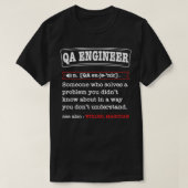 Quality Assurance engineer definition Tester vs de T-Shirt (Design vorne)