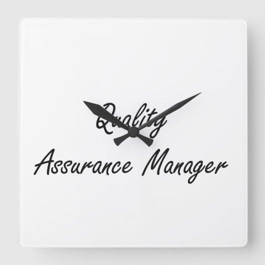 Quality Assurance Manager Artistic Job Design Quadratische Wanduhr (Vorderseite)