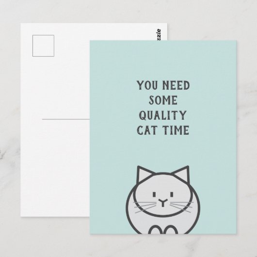 Quality Cat Time Postkarte (Vorne/Hinten)